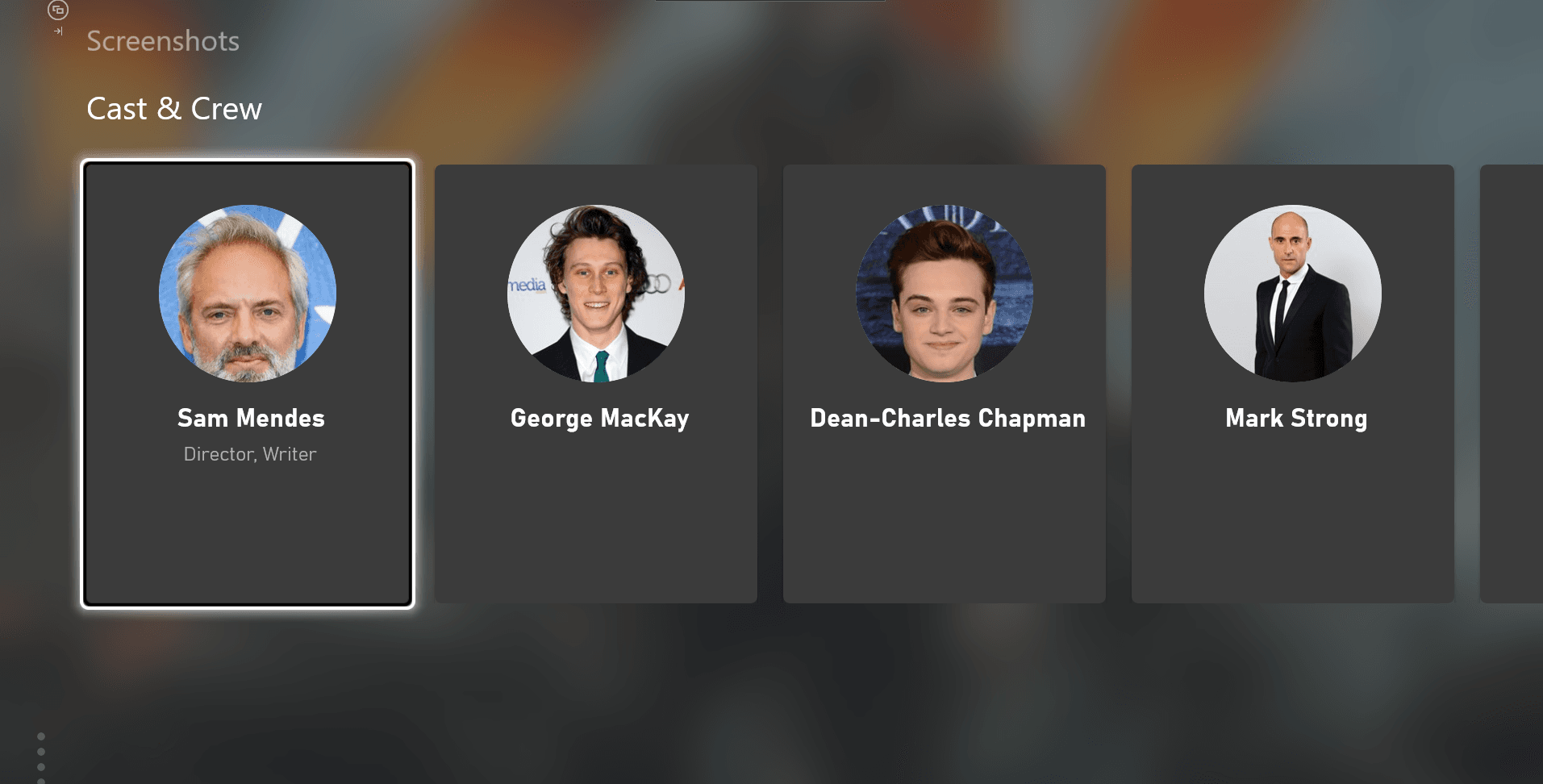 Xbox Console Store Cast & Crew feature