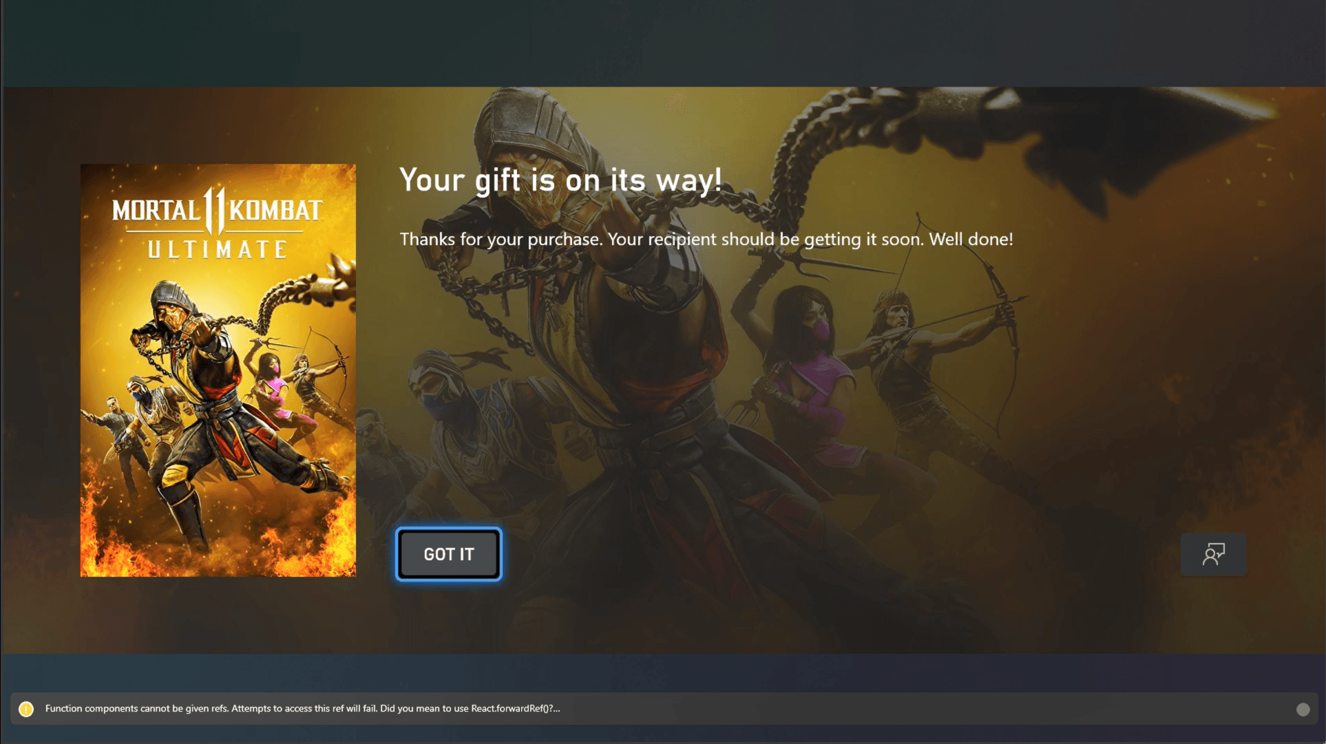 Xbox Console Store gifting flow