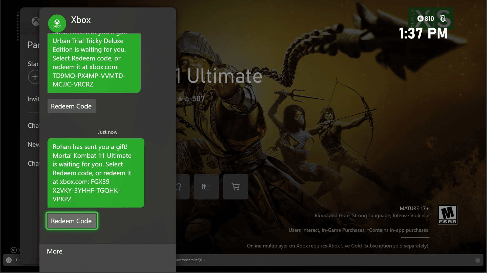 Xbox Console Store gifting flow