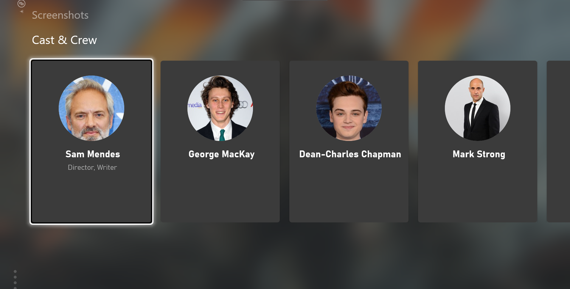 Screenshot of feature